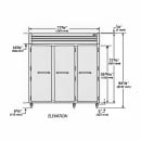 True STA3F-3S-HC 78" SPEC SERIES® Three Section Reach In Freezer, (3) Left/Right Hinge Solid Doors, 208-230v thumbnail 2