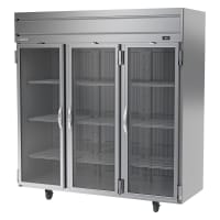 True STG3R-3G-HC 77 3/4" Three Section Reach In Refrigerator, (3) Left/Right Hinge Glass Doors, 115v thumbnail 2