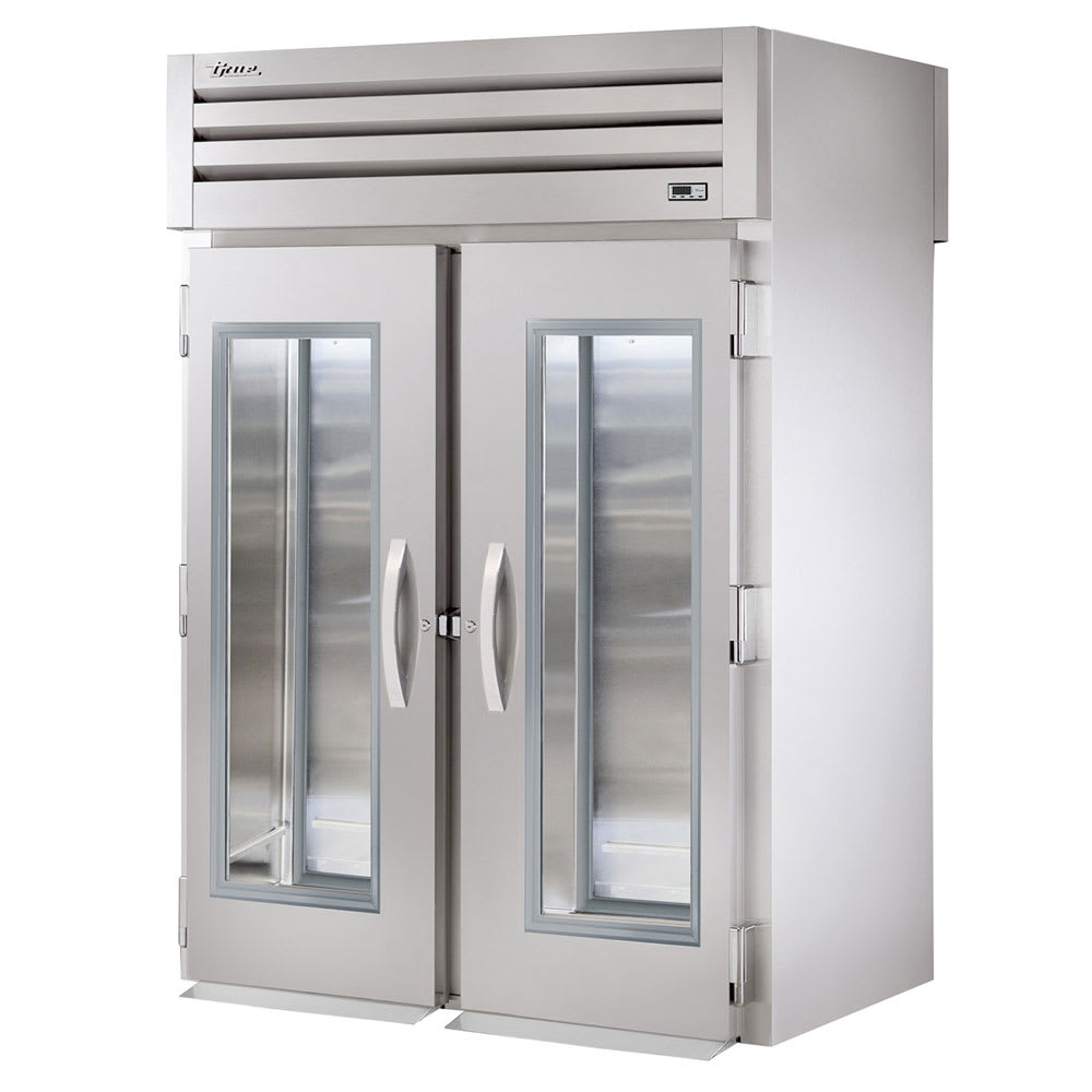 True STR2RRI-2G-HC 68" Two Section Roll In Refrigerator, (2) Left/Right Hinge Glass Doors, 115v