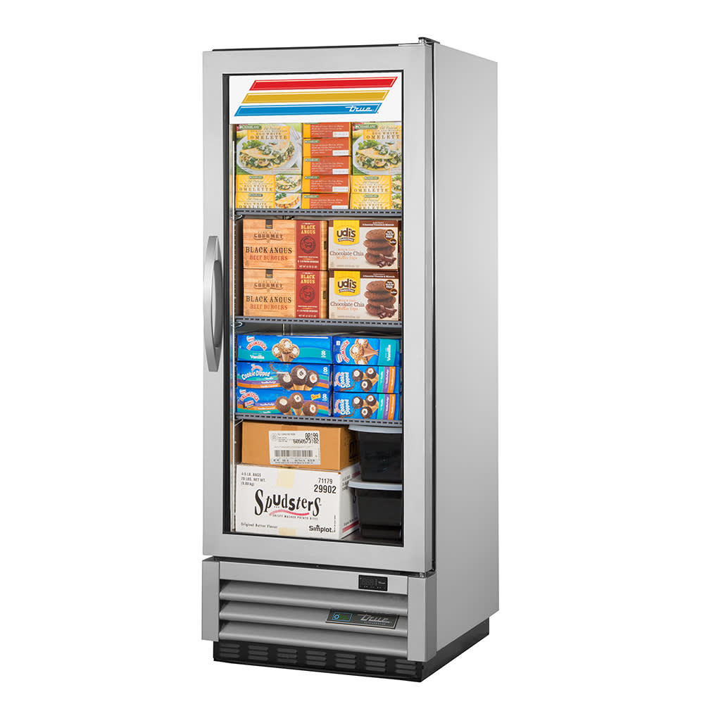 True T-12FG-HC~FGD01 24 7/8" T Series One Section Reach In Freezer, (1) Left Hinge Glass Door, 115v