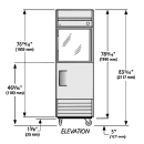 True T-23-1-G-1-HC~FGD01 27" One Section Reach In Refrigerator, (1) Glass Door, (1) Solid Door, Right Hinge, 115v thumbnail 2