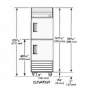 True T-23-2-HC 27" One Section Reach In Refrigerator, (2) Right Hinge Solid Doors, 115v thumbnail 2