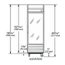 True T-23FG-HC~FGD01 27" T Series One Section Reach In Freezer, (1) Right Hinge Glass Door, 115v thumbnail 2