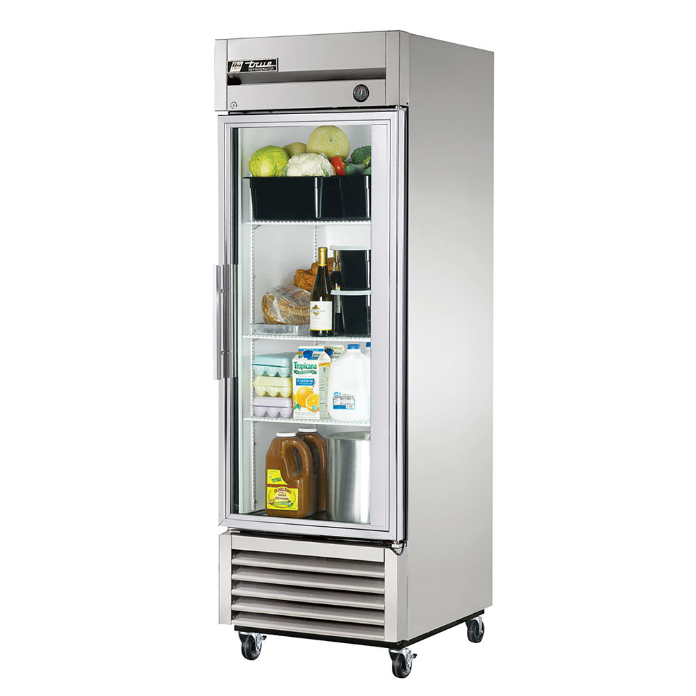 True T-23G-HC~FGD01 27" One Section Reach In Refrigerator, (1) Right Hinge Glass Door, 115v