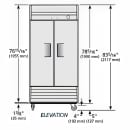 True T-35F-HC 40" T Series Two Section Reach In Freezer, (2) Left/Right Hinge Solid Doors, 115v thumbnail 2
