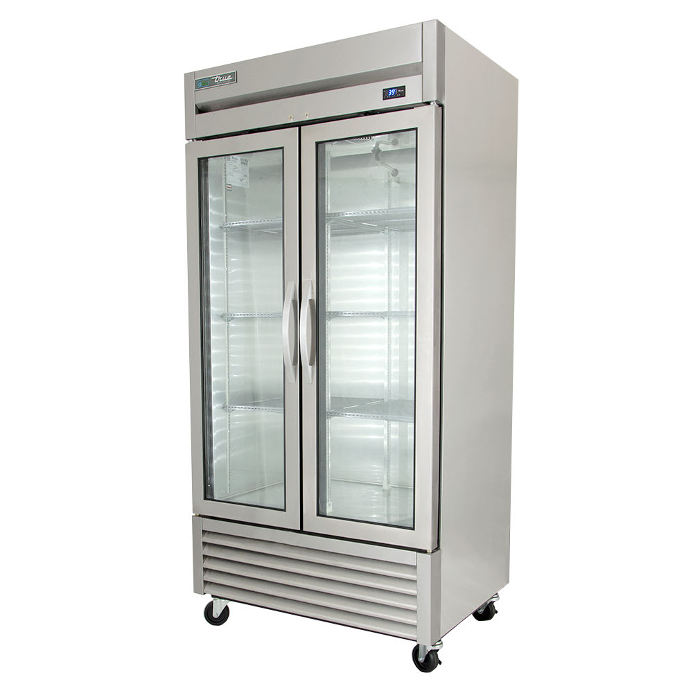True T-35G-HC~FGD01 39 3/5" Two Section Reach In Refrigerator, (2) Left/Right Hinge Glass Doors, 115v