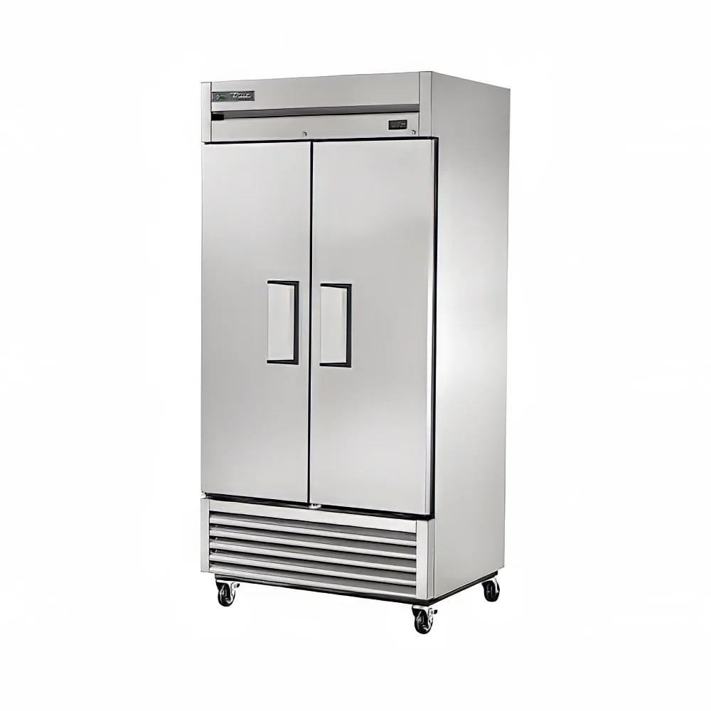 True T-35-HC 39 1/2" Two Section Reach In Refrigerator, (2) Left Hinge Solid Doors, 115v