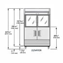 True T-49-2-G-2-HC~FGD01 54 1/10" Two Section Reach In Refrigerator, (2) Glass Doors, (2) Solid Doors, Left/Right Hinge, 115v thumbnail 2