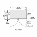 True T-49-2-G-2-HC~FGD01 54 1/10" Two Section Reach In Refrigerator, (2) Glass Doors, (2) Solid Doors, Left/Right Hinge, 115v thumbnail 3