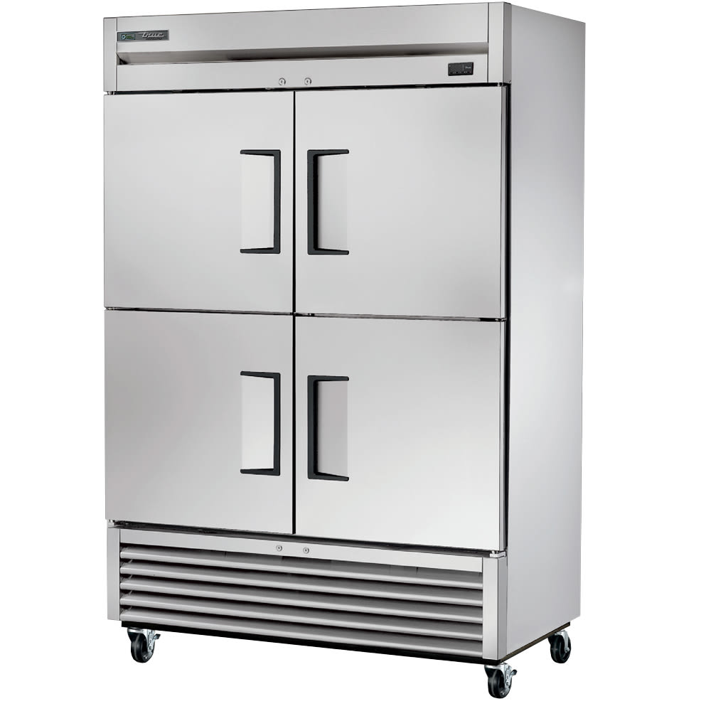 True T-49-4-HC 54 1/10" Two Section Reach In Refrigerator, (4) Left/Right Hinge Solid Doors, 115v