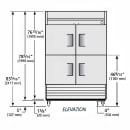 True T-49-4-HC 54 1/10" Two Section Reach In Refrigerator, (4) Left/Right Hinge Solid Doors, 115v thumbnail 2
