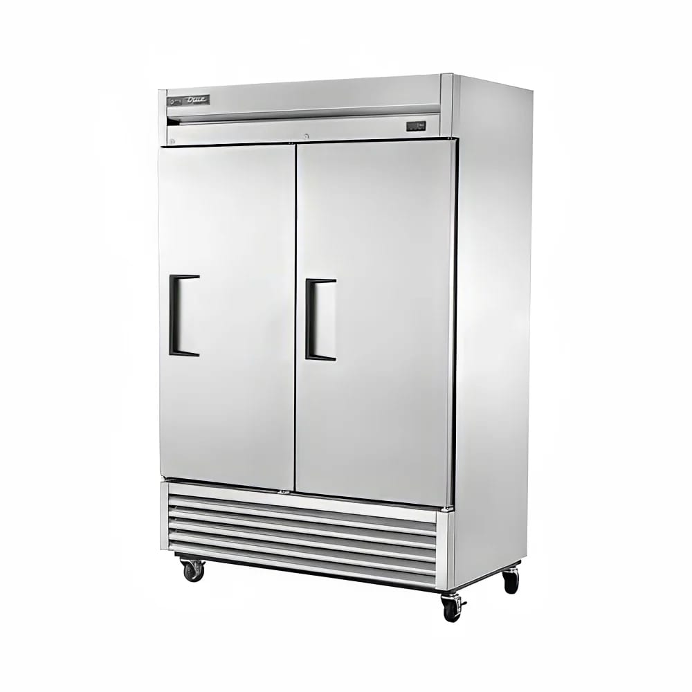 True T-49-HC 54" Two Section Reach In Refrigerator, (2) Right Hinge Solid Doors, 115v