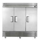True T-72-HC 78 1/10" Three Section Reach In Refrigerator, (3) Left/Right Hinge Solid Doors, 115v thumbnail 2