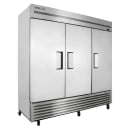 True T-72-HC 78 1/10" Three Section Reach In Refrigerator, (3) Left/Right Hinge Solid Doors, 115v thumbnail 3