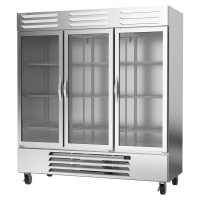 True T-72G-HC~FGD01 78 1/10" Three Section Reach In Refrigerator, (3) Left/Right Hinge Glass Doors, 115v thumbnail 4
