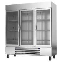 True T-72G-HC~FGD01 78 1/10" Three Section Reach In Refrigerator, (3) Left/Right Hinge Glass Doors, 115v thumbnail 5
