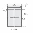 True STA2RRI89-2S-HC 68" Two Section Roll In Refrigerator, (2) Left/Right Hinge Solid Doors, 115v thumbnail 2