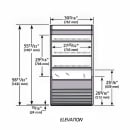 True TAC-14GS-HC-LD 30" Vertical Open Air Cooler w/ (4) Levels, Black, 115v thumbnail 2