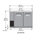True TBB24-48-2S-Z1-SFT-S-1 48 1/8" Bar Refrigerator - 2 Swinging Solid Doors, Stainless, 115v thumbnail 2