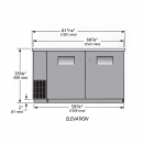 True TBB24-60-2S-Z1-SFT-B-1 60 1/8" Bar Refrigerator - 2 Swinging Solid Doors, Black, 115v thumbnail 2