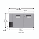 True TBB24-60-2S-Z1-SFT-S-1 60 1/8" Bar Refrigerator - 2 Swinging Solid Doors, Stainless, 115v thumbnail 2