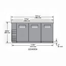 True TBB24-72-3S-Z1-SFT-B-1 72 1/8" Bar Refrigerator - 3 Swinging Solid Doors, Black, 115v thumbnail 2