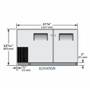 True TBB24-48-2S-Z1-BST-S-1 48 1/8" Bar Refrigerator - 2 Swinging Solid Doors, Stainless, 115v thumbnail 2