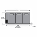 True TBB24-72-3S-Z1-BST-B-1 72 1/8" Bar Refrigerator - 3 Swinging Solid Doors, Black, 115v thumbnail 2
