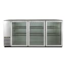 True TBB24-72-3G-Z1-BST-S-1 72 1/8" Bar Refrigerator - 3 Swinging Glass Doors, Stainless, 115v thumbnail 2