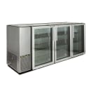 True TBB24-72-3G-Z1-BST-S-1 72 1/8" Bar Refrigerator - 3 Swinging Glass Doors, Stainless, 115v thumbnail 3