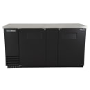 True TBB-3-HC 69" Bar Refrigerator - 2 Swinging Solid Doors, Black, 115v thumbnail 2