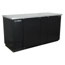 True TBB-3-HC 69" Bar Refrigerator - 2 Swinging Solid Doors, Black, 115v thumbnail 3