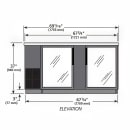 True TBB-3G-HC-LD 69" Bar Refrigerator - 2 Swinging Glass Doors, Black, 115v thumbnail 2