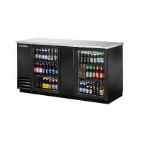 True TBB-3G-S-HC-LD 69" Bar Refrigerator - 2 Swinging Glass Doors, Stainless, 115v thumbnail 4