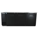True TBB-4-HC 90 3/8" Bar Refrigerator - 3 Swinging Solid Doors, Black, 115v thumbnail 2