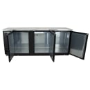 True TBB-4-HC 90 3/8" Bar Refrigerator - 3 Swinging Solid Doors, Black, 115v thumbnail 6