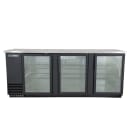 True TBB-4G-HC-LD 90 3/8" Bar Refrigerator - 3 Swinging Glass Doors, Black, 115v thumbnail 3