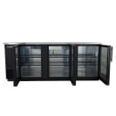 True TBB-4G-HC-LD 90 3/8" Bar Refrigerator - 3 Swinging Glass Doors, Black, 115v thumbnail 6