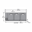 True TBB-4PT-HC 90 3/8" Bar Refrigerator - 3 Swinging Solid Doors, Black, 115v thumbnail 2