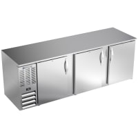 True TBB-4-S-HC 90 3/8" Bar Refrigerator - 3 Swinging Solid Doors, Stainless, 115v thumbnail 2