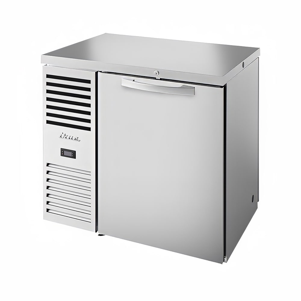 True TBR36-PTSZ1-L-S-S-S-1 36" Bar Refrigerator - 1 Swinging Solid Door, Stainless, 115v