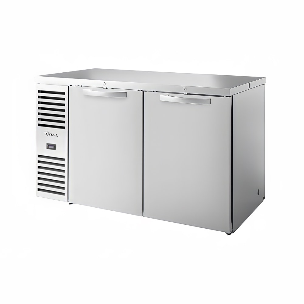True TBR60-PTSZ1-L-S-SS-SS-1 60" Bar Refrigerator - 1 Swinging Solid Door, Stainless, 115v