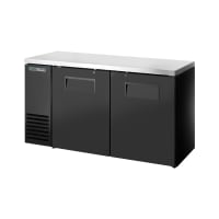 True TBR60-RISZ1-L-B-SS-1 60" Bar Refrigerator - Swinging Solid Doors, Black, 115v thumbnail 2