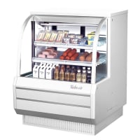 True TCGG-48-S-HC-LD 48-1/4" Full Service Deli Case w/ Curved Glass - (3) Levels, Stainless Steel, 115v thumbnail 3