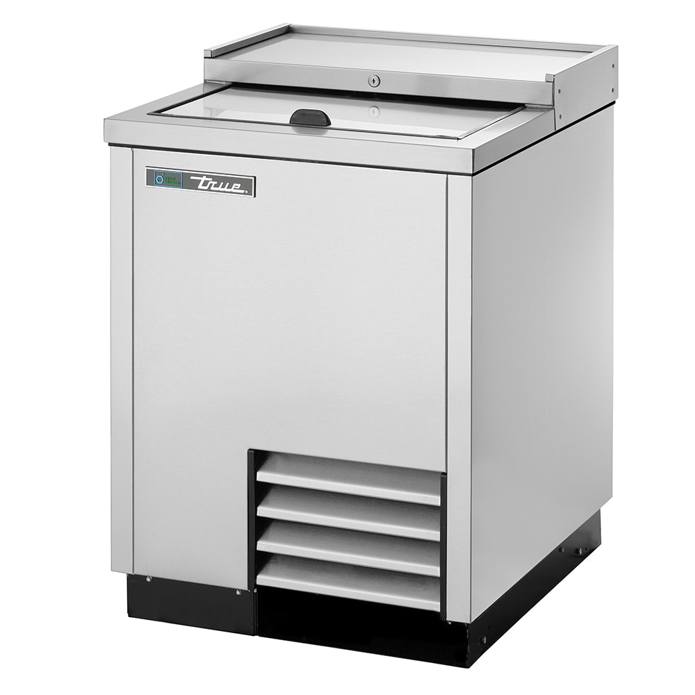 True TD-24-7-S-HC 24" Forced Air Bottle Cooler - Holds (108) 12 oz Bottles, Lid Locks,115v