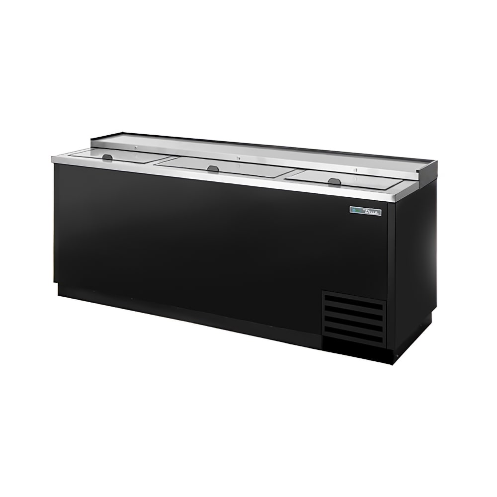 True TD-80-30-HC 80 1/2" Forced Air Bottle Cooler - Holds (720) 12 oz Bottles, Lid Locks, 115v