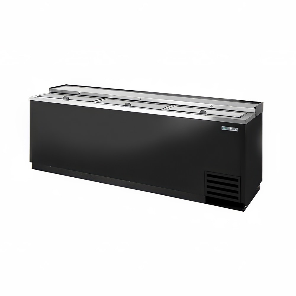 True TD-95-38-HC 95" Forced Air Bottle Cooler - Holds (900) 12 oz Bottles, Lid Locks, 115v