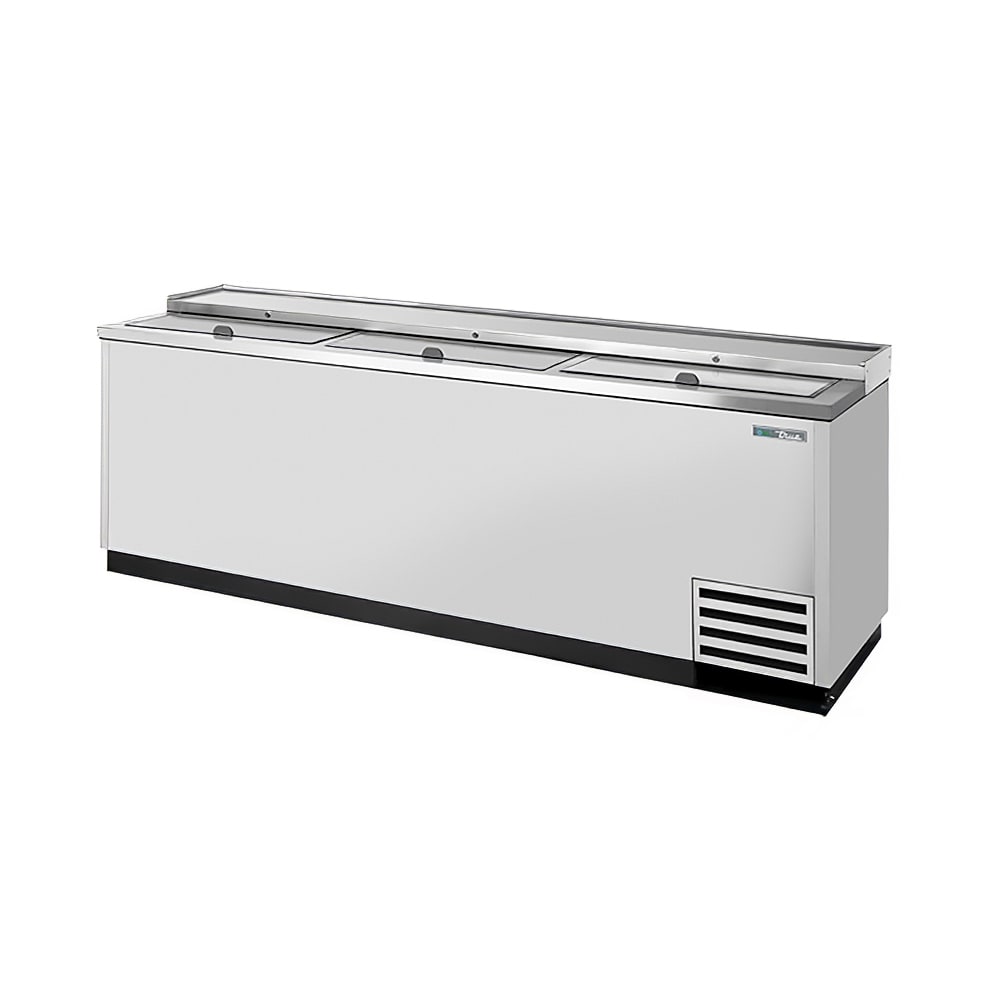 True TD-95-38-S-HC 95" Forced Air Bottle Cooler - Holds (900) 12 oz Bottles, Lid Locks, 115v