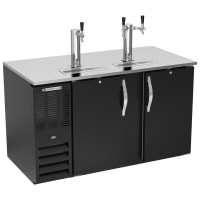 True TDD-2-HC 59" Kegerator Beer Dispenser w/ (2) Keg Capacity - (2) Columns, Black, 115v thumbnail 2