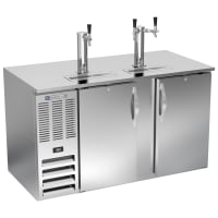 True TDD-2-S-HC 59" Kegerator Beer Dispenser w/ (2) Keg Capacity - (2) Columns, Stainless, 115v thumbnail 2